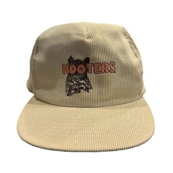 Hooters Other - Vintage Hooters Owl Logo Brown Corduroy Snapback Hat‎ Unisex Adjustable